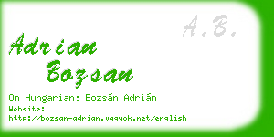 adrian bozsan business card