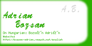 adrian bozsan business card